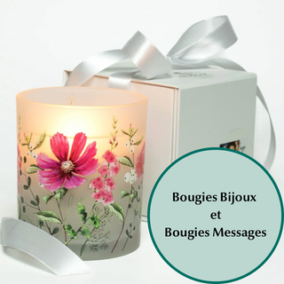 Bougies parfumées avec surprises dedans : bijoux ou messages 